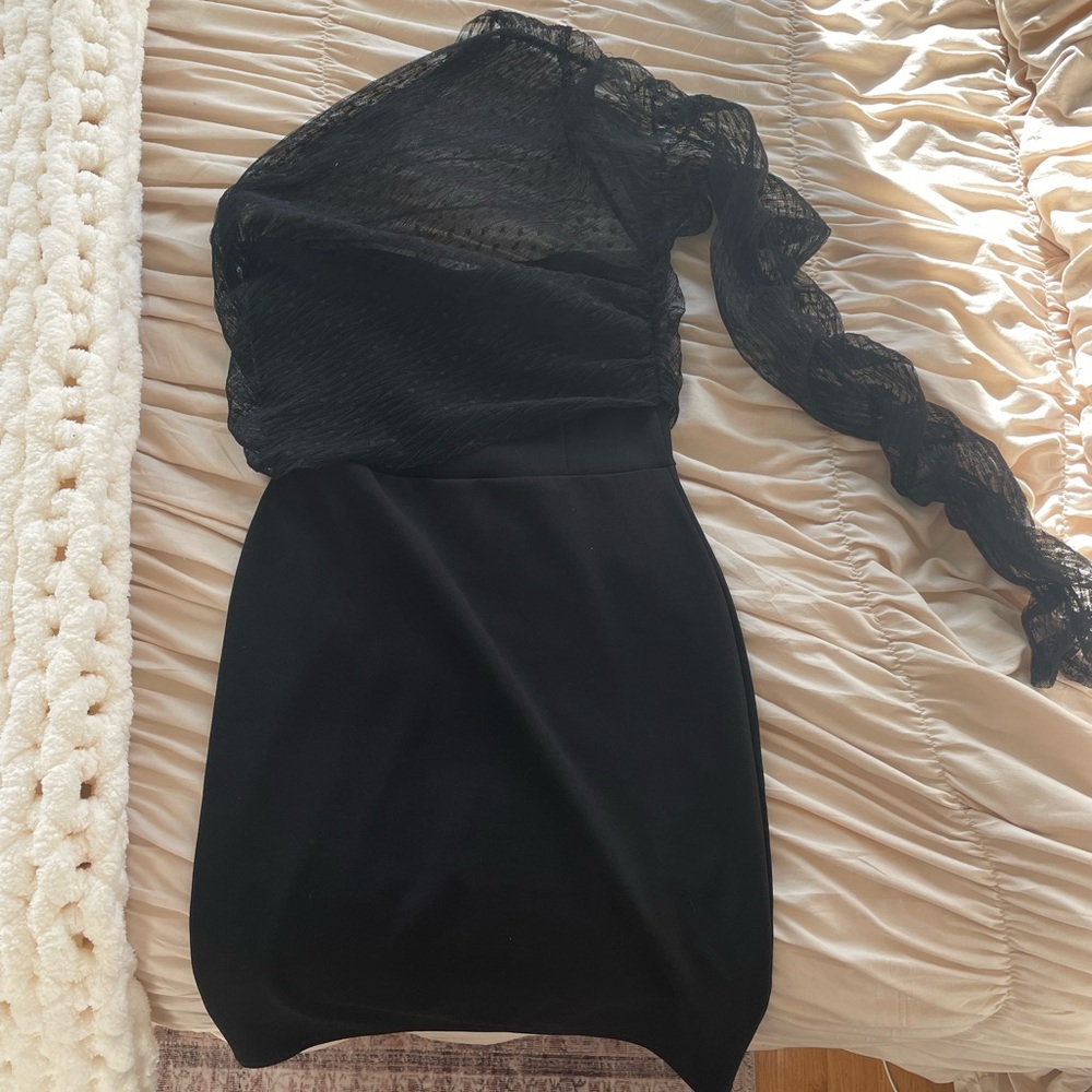 Black off the shoulder dress